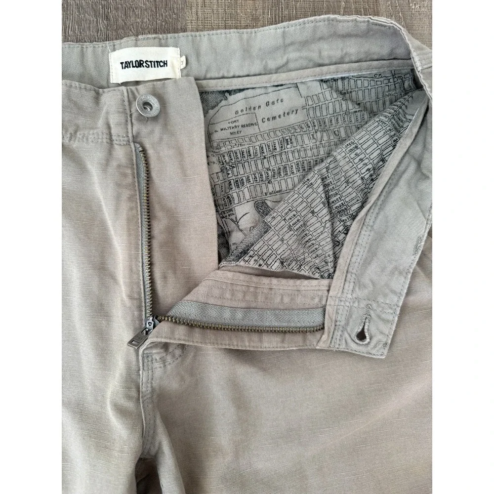 Taylor Stitch Khaki Chino Pants Mens Size 31 Slim Straight Organic Cotton Casual